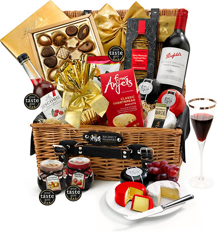 Thank You Eton Hamper With Red Wine